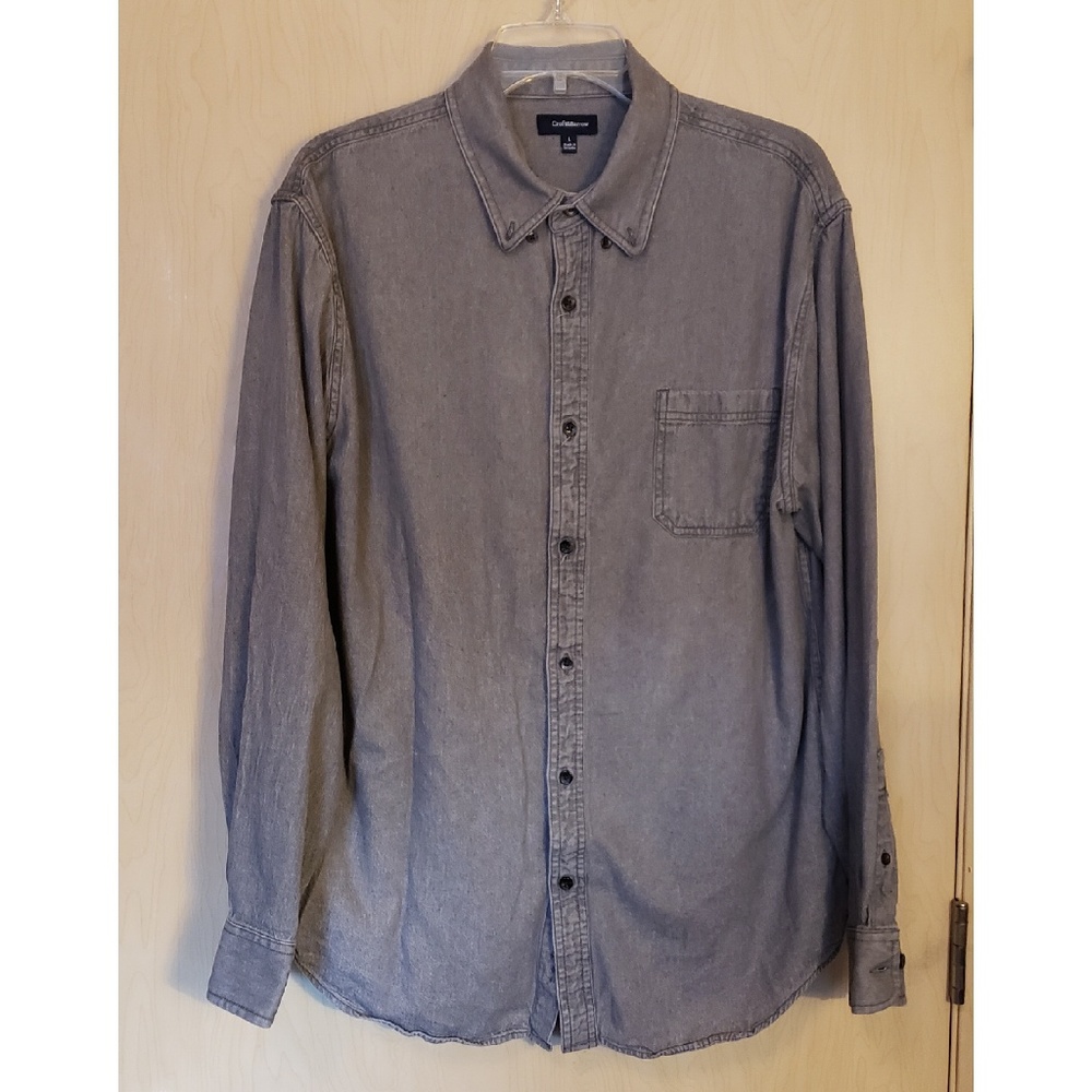 Gray button down